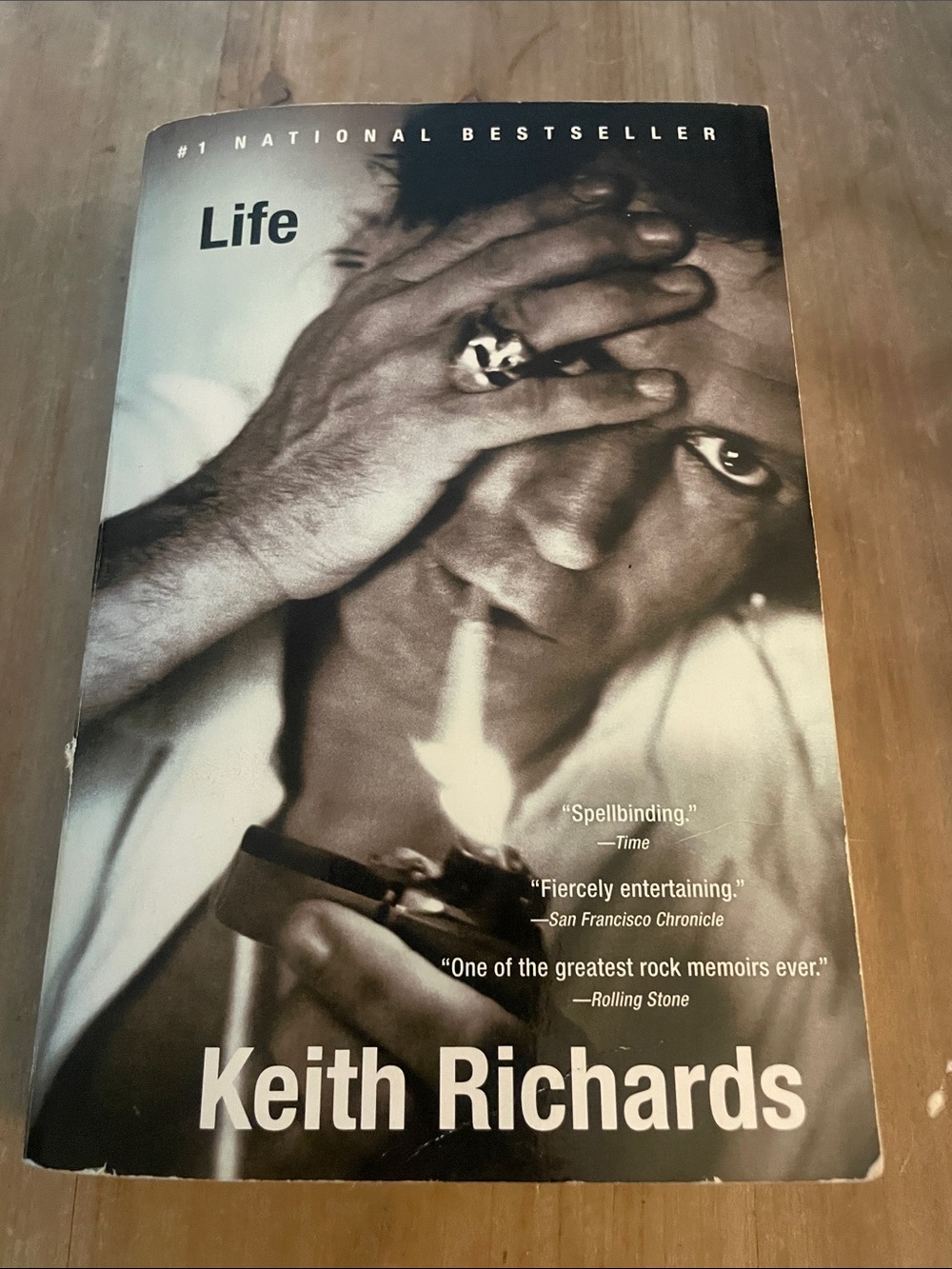 Keith Richards 'Life' Paperback Book – Black & White Cover